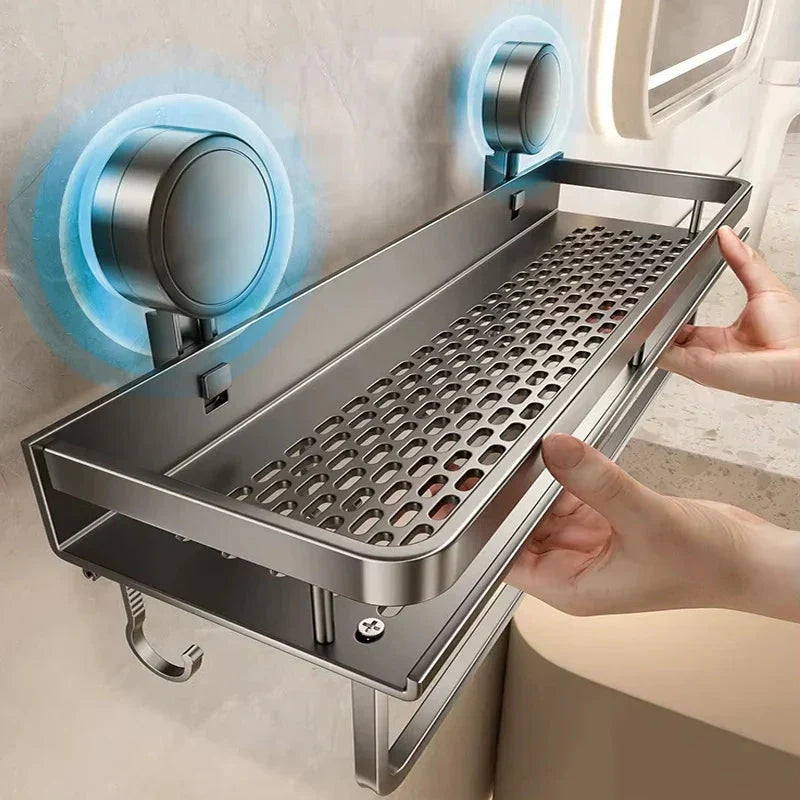 Suction Cup Shower Shelf | No-Drill Installation | Drip Catcher | SnapShelv