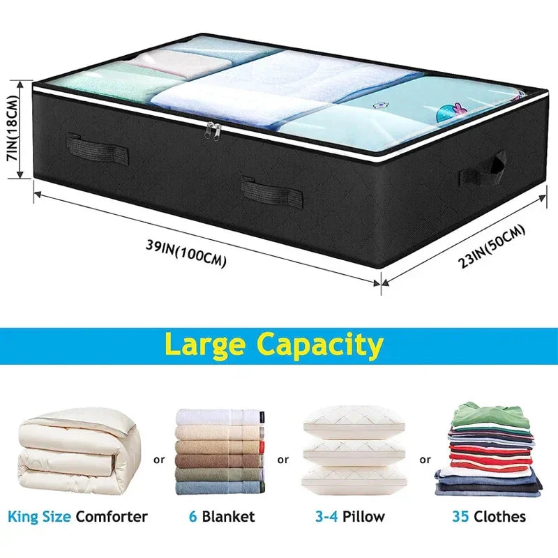 Set of 2 Underbed Storage Bags 90L