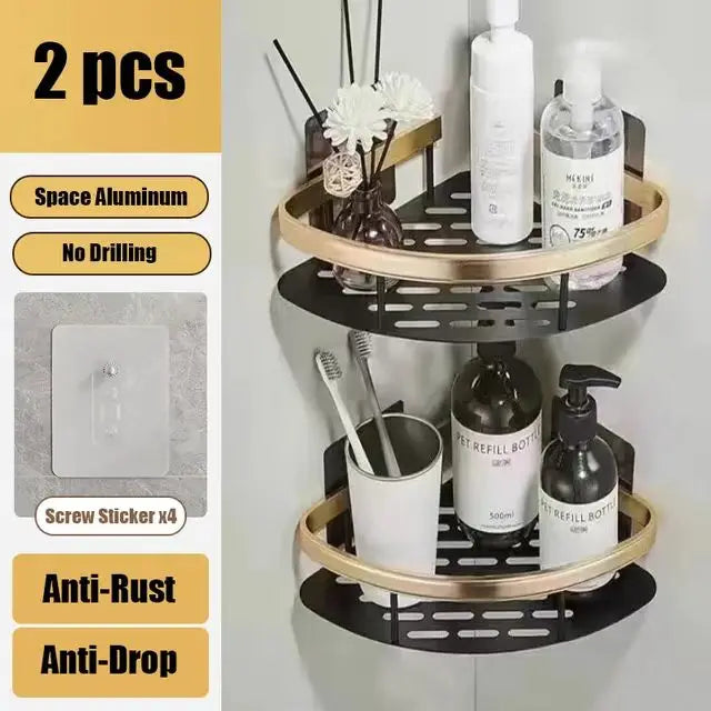 Aluminum Shower Shelf for Easy Installation Without Drilling