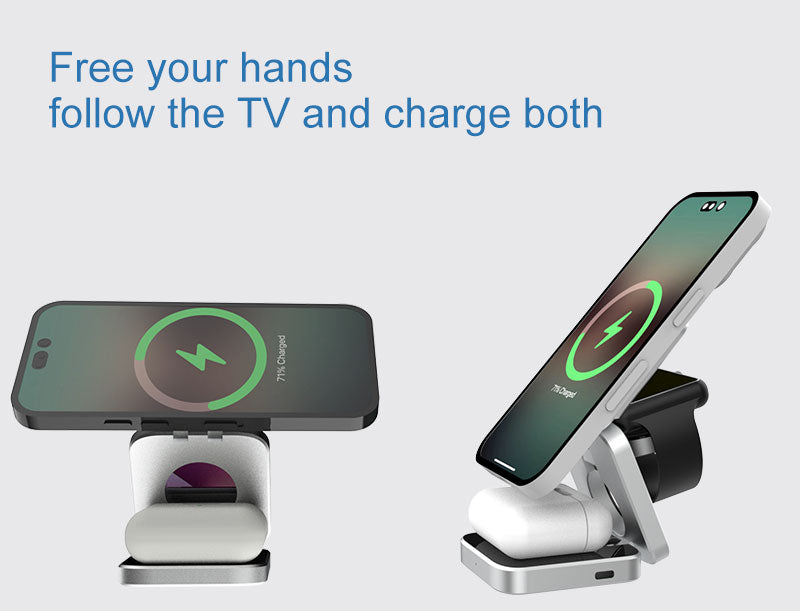 3-in-1 Wireless Charger with Magnetic Design for iPhone, AirPods, Apple Watch