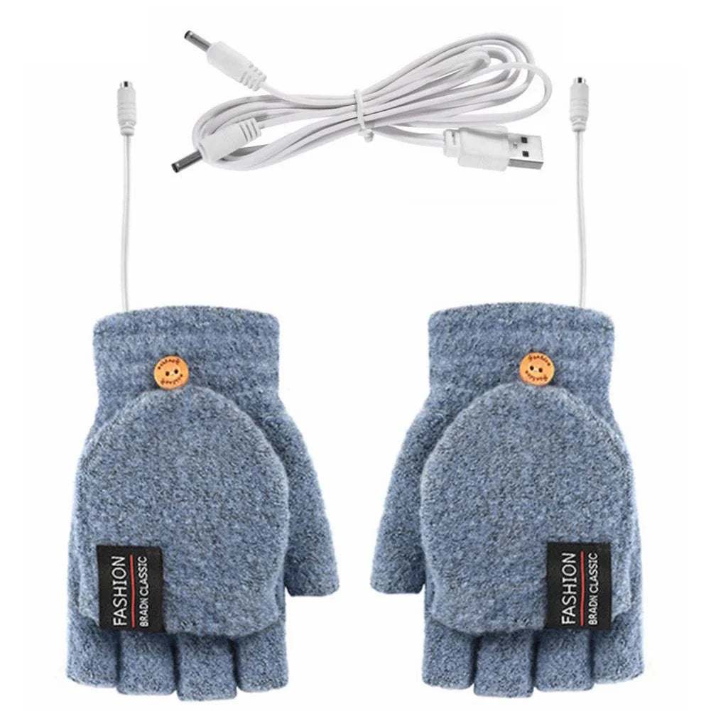 USB Rechargeable Heated Gloves with Three Heat Levels