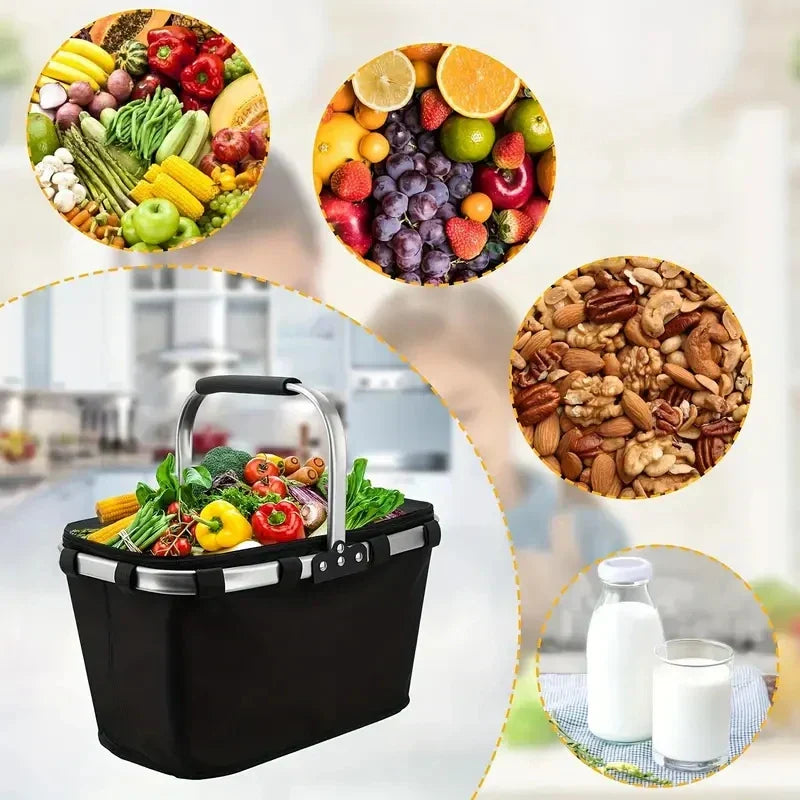 Insulated Picnic Basket for Outdoor Use