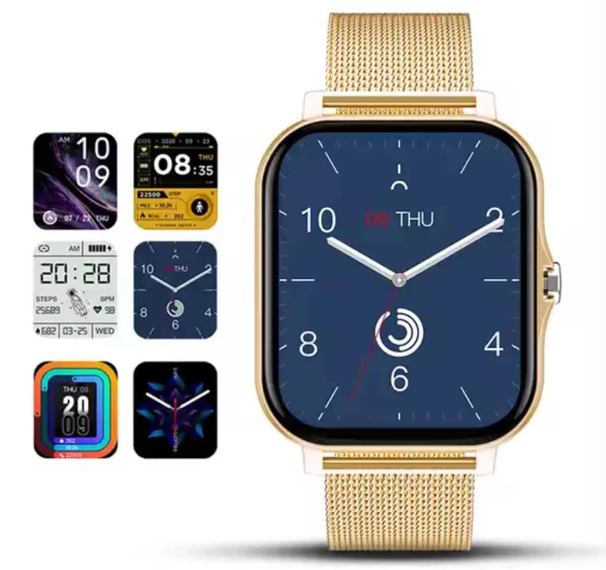 Stylish Women's Smartwatch – Complete Health Monitoring & Extended Battery