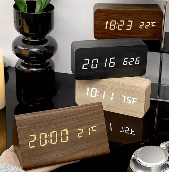 Voice-Activated LED Clock for Any Room - LumaWood Design