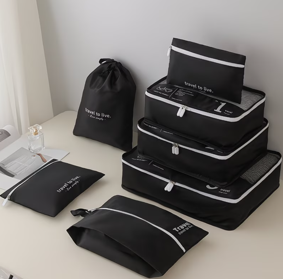 Water-Resistant 7-Piece Luggage Organizer Set