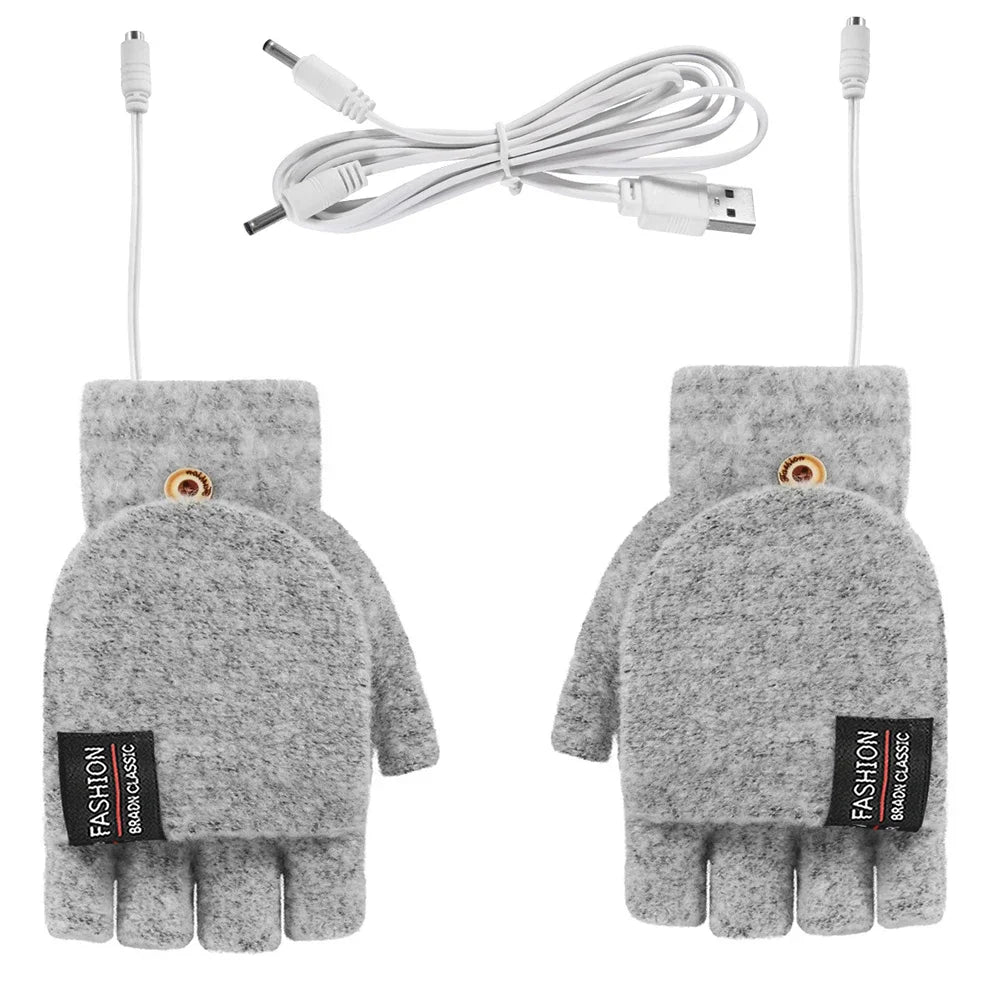 USB Rechargeable Heated Gloves with Three Heat Levels