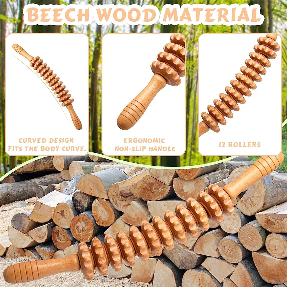 Beech Wood Massage Roller