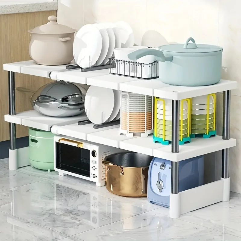 Expandable Under-Sink Organizer for Kitchen