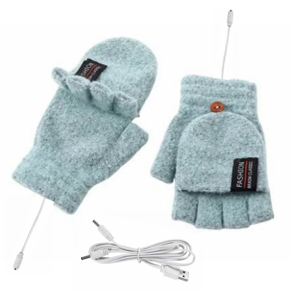 USB Rechargeable Heated Gloves with Three Heat Levels