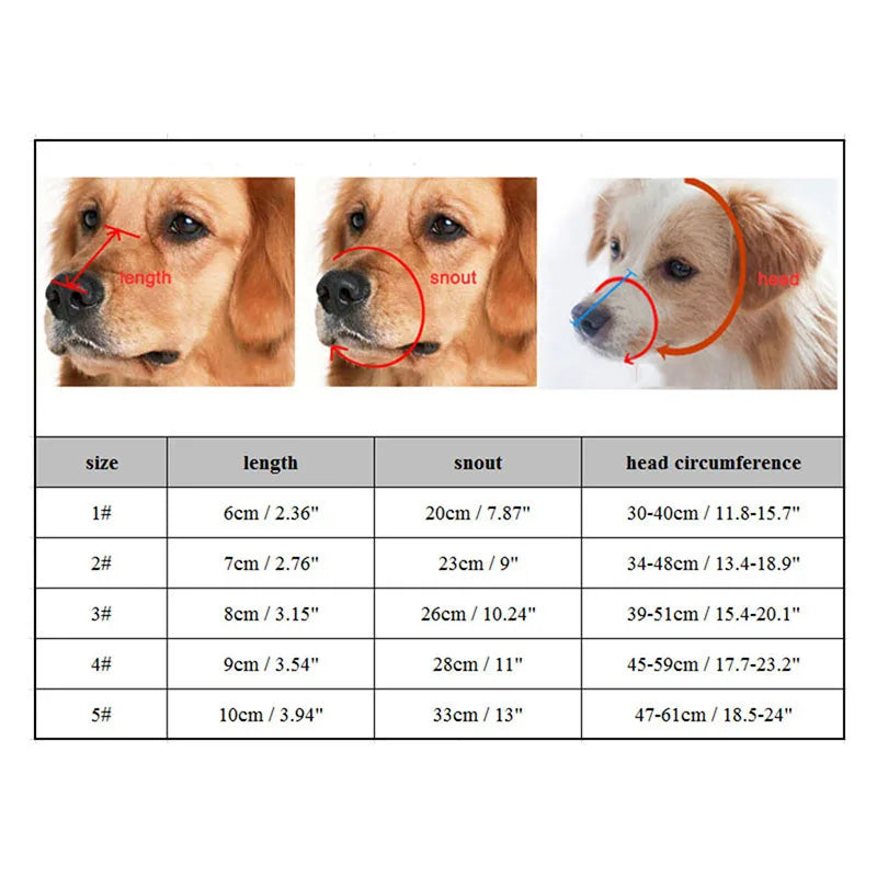 Silicone Dog Muzzle for Bark Control and Bite Prevention, Adjustable Fit