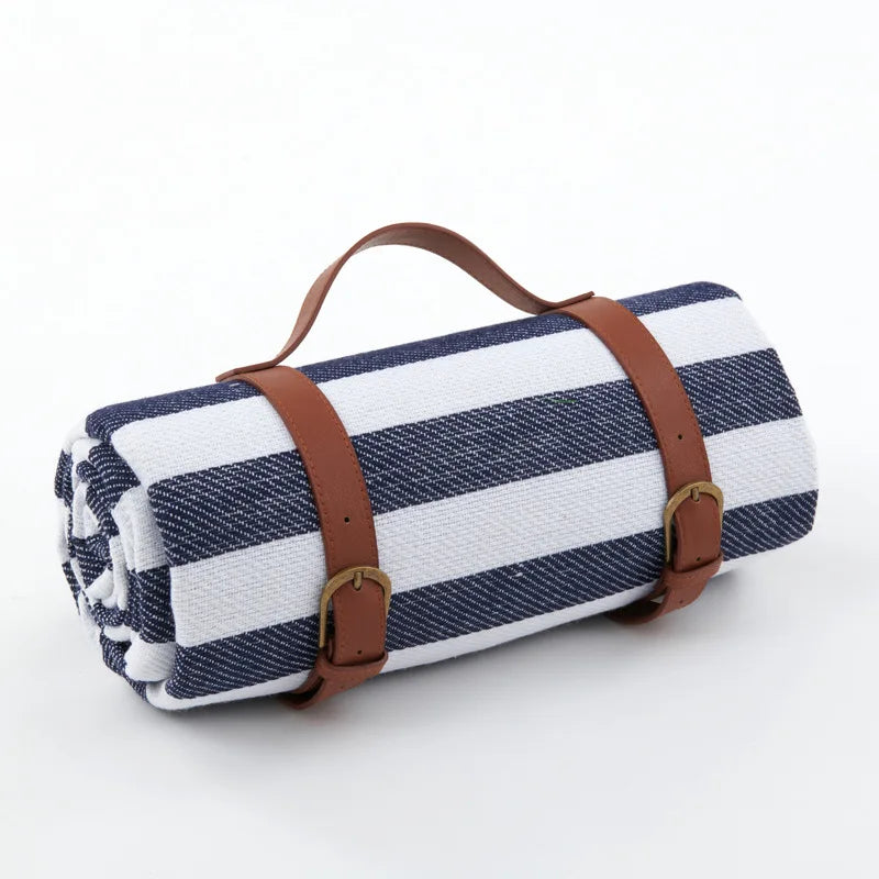 Waterproof Picnic Blanket with Leather Carry Strap