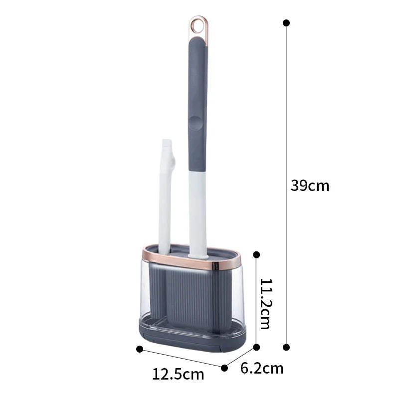 Silicone Toilet Brush Set with Holder