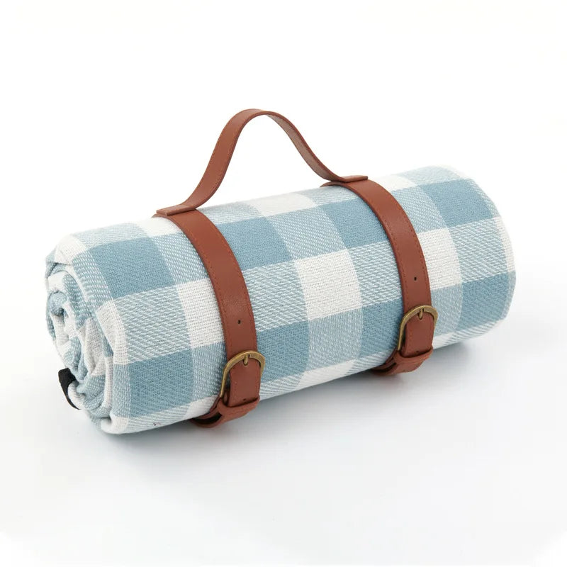 Waterproof Picnic Blanket with Leather Carry Strap