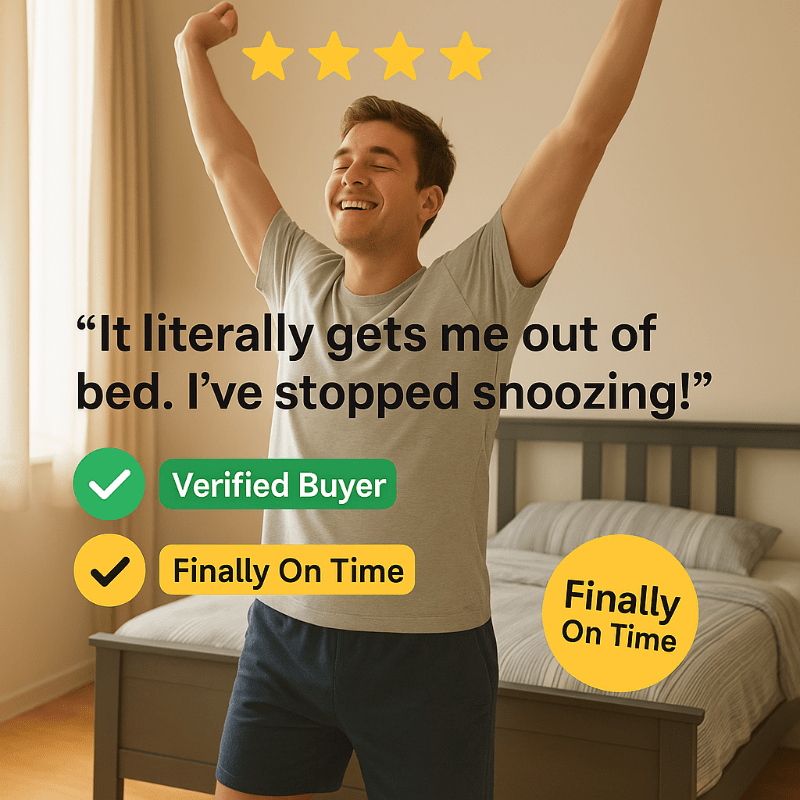 Smart Alarm Clock Rug with Pressure Sensor for Deep Sleepers