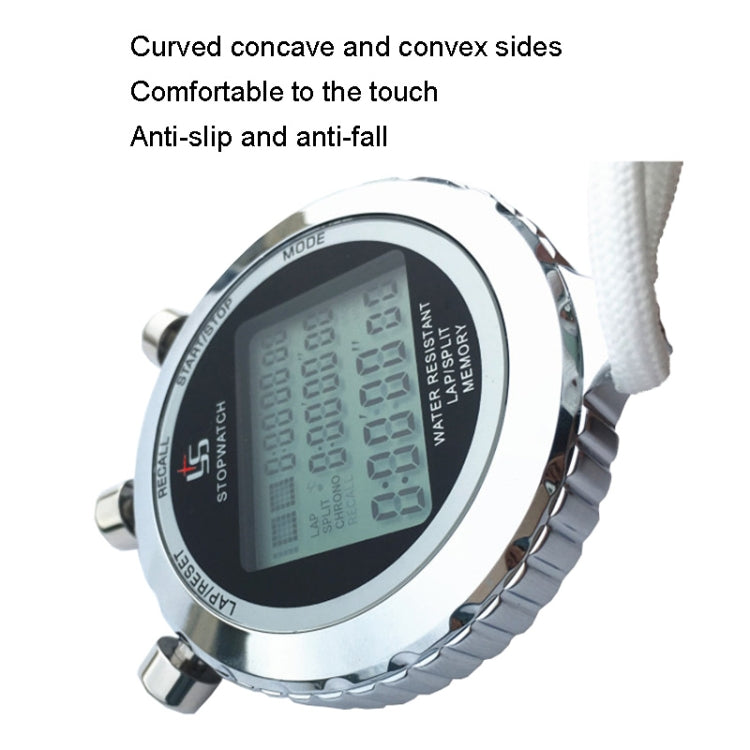 Digital Stopwatch with Stainless Steel 3-Line Display