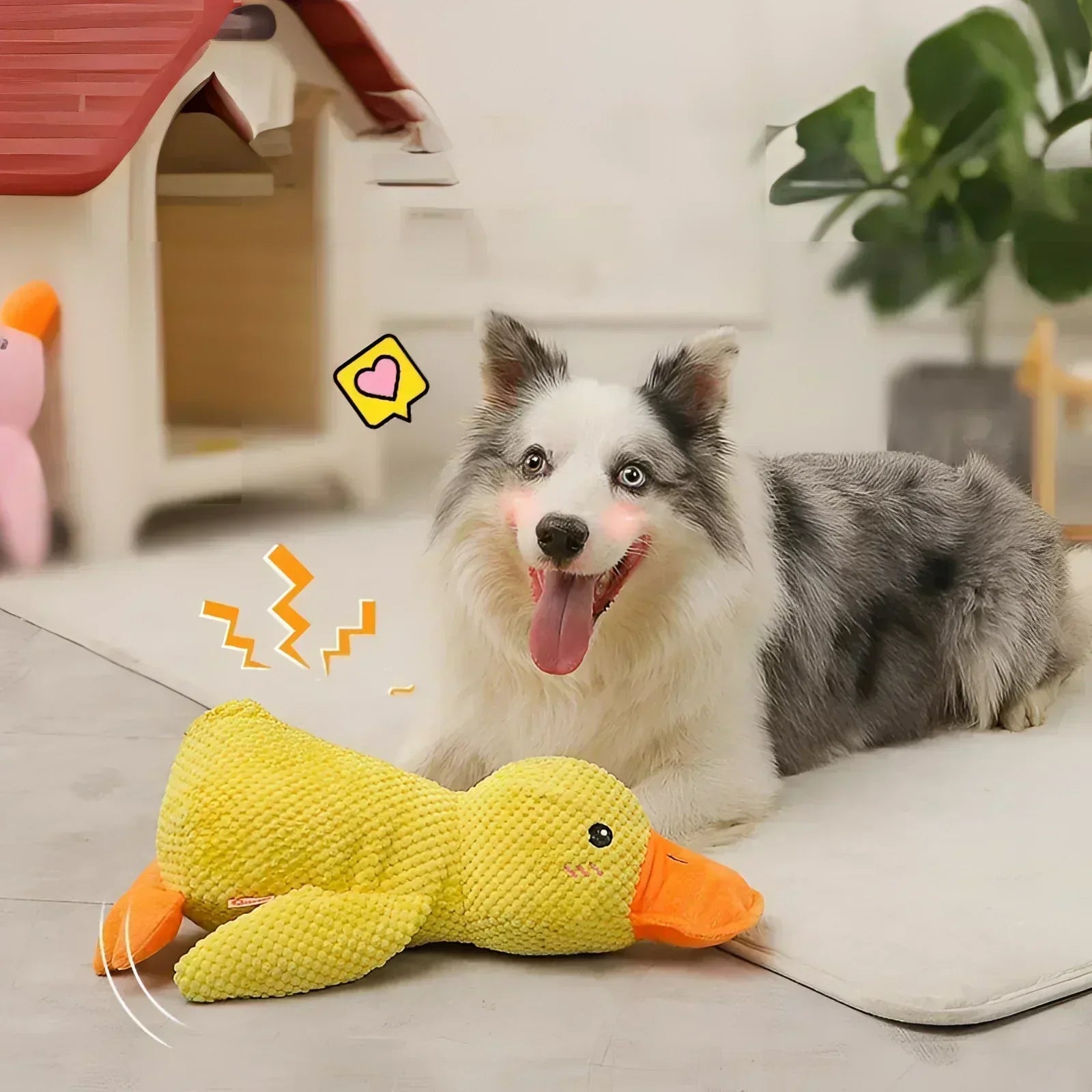 Large Soft Duck Plush Toy for Dogs – Durable with Quacking Sound