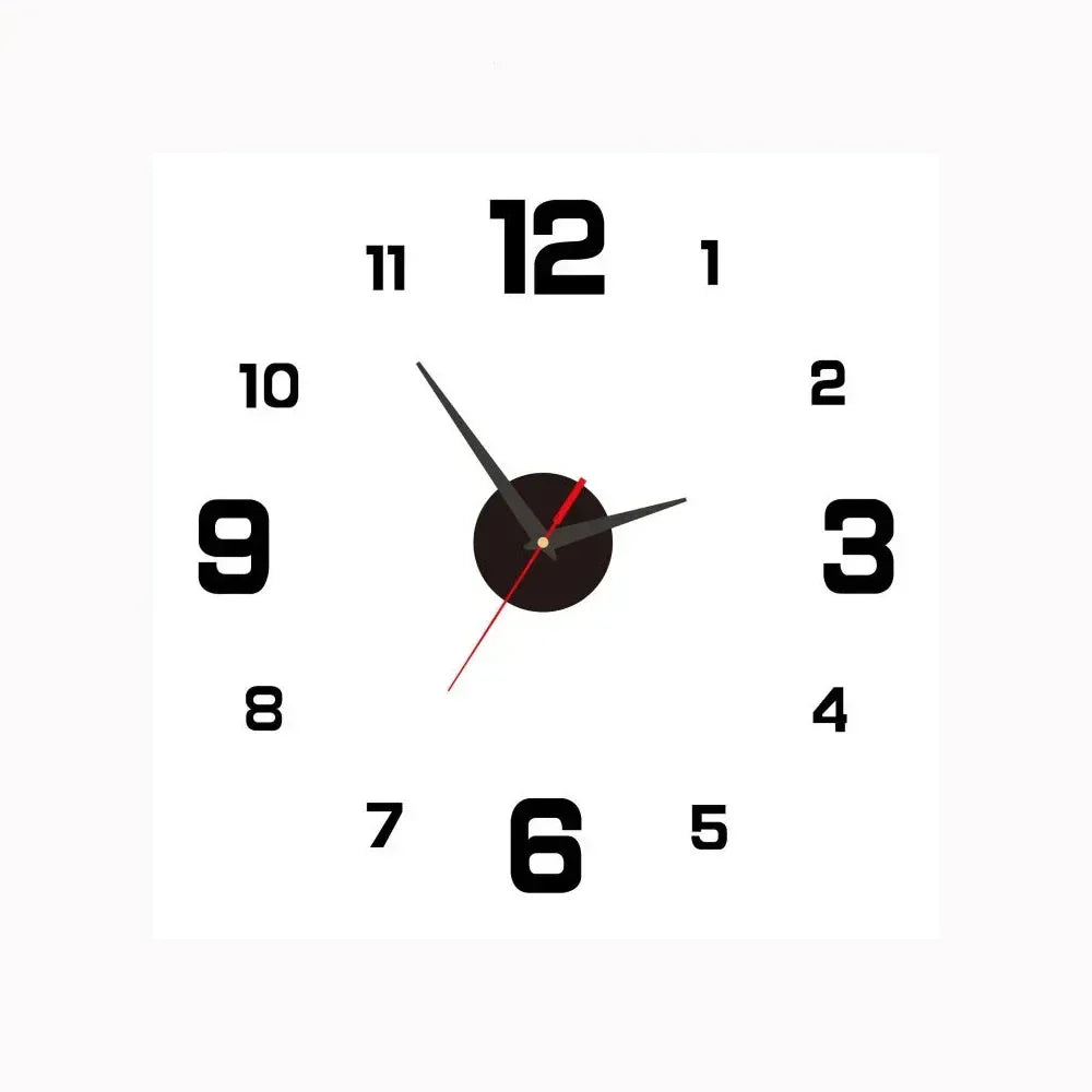 Gradient Gold Digital Design Silent Wall Clock
