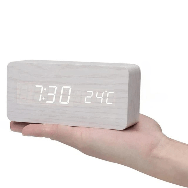 Voice-Activated LED Clock for Any Room - LumaWood Design