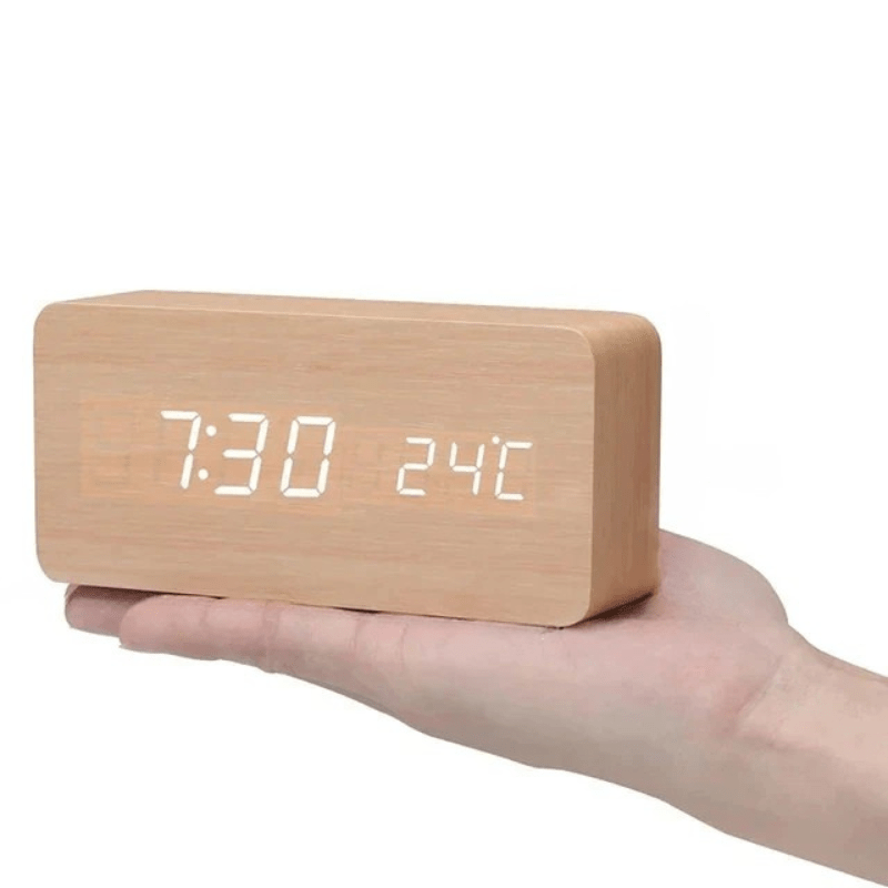 Voice-Activated LED Clock for Any Room - LumaWood Design