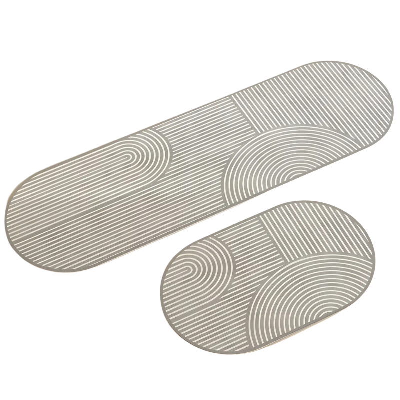 Absorbent and Washable Non-Slip Mat Set
