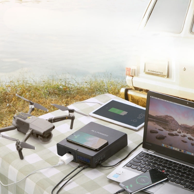 Portable Power Station with Digital Screen for Multi-Device Charging