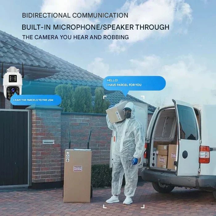 4K Wireless Solar Security Camera with Dual Lens and Night Vision