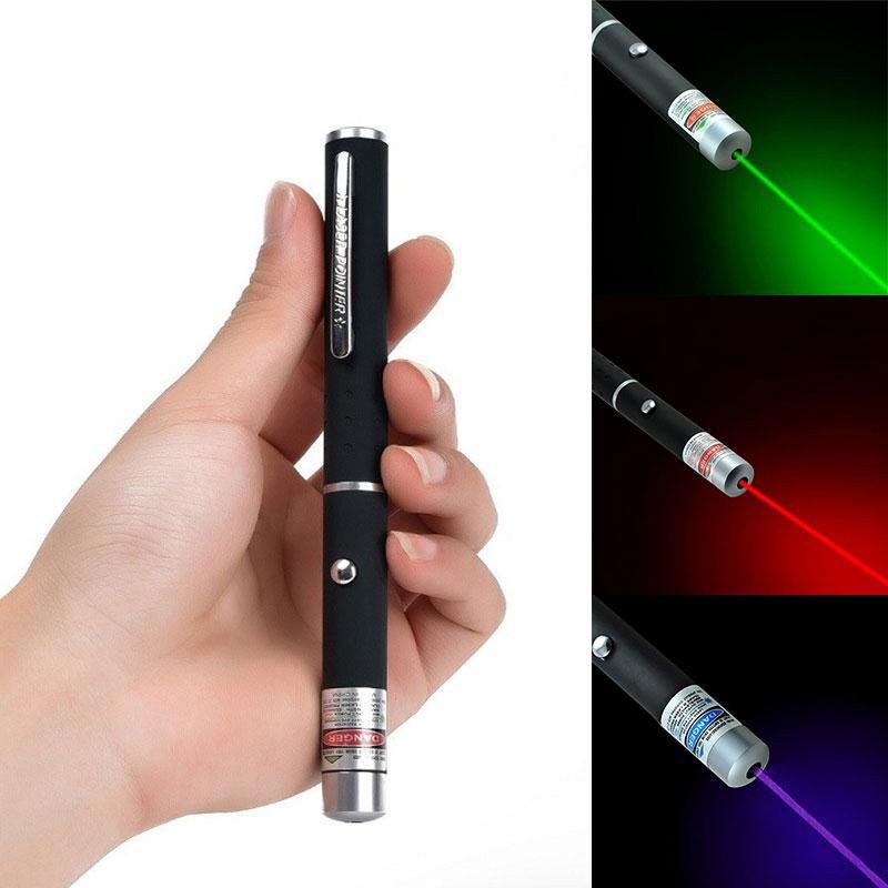 High-Power Laser Pointer in Red, Green, and Blue-Purple