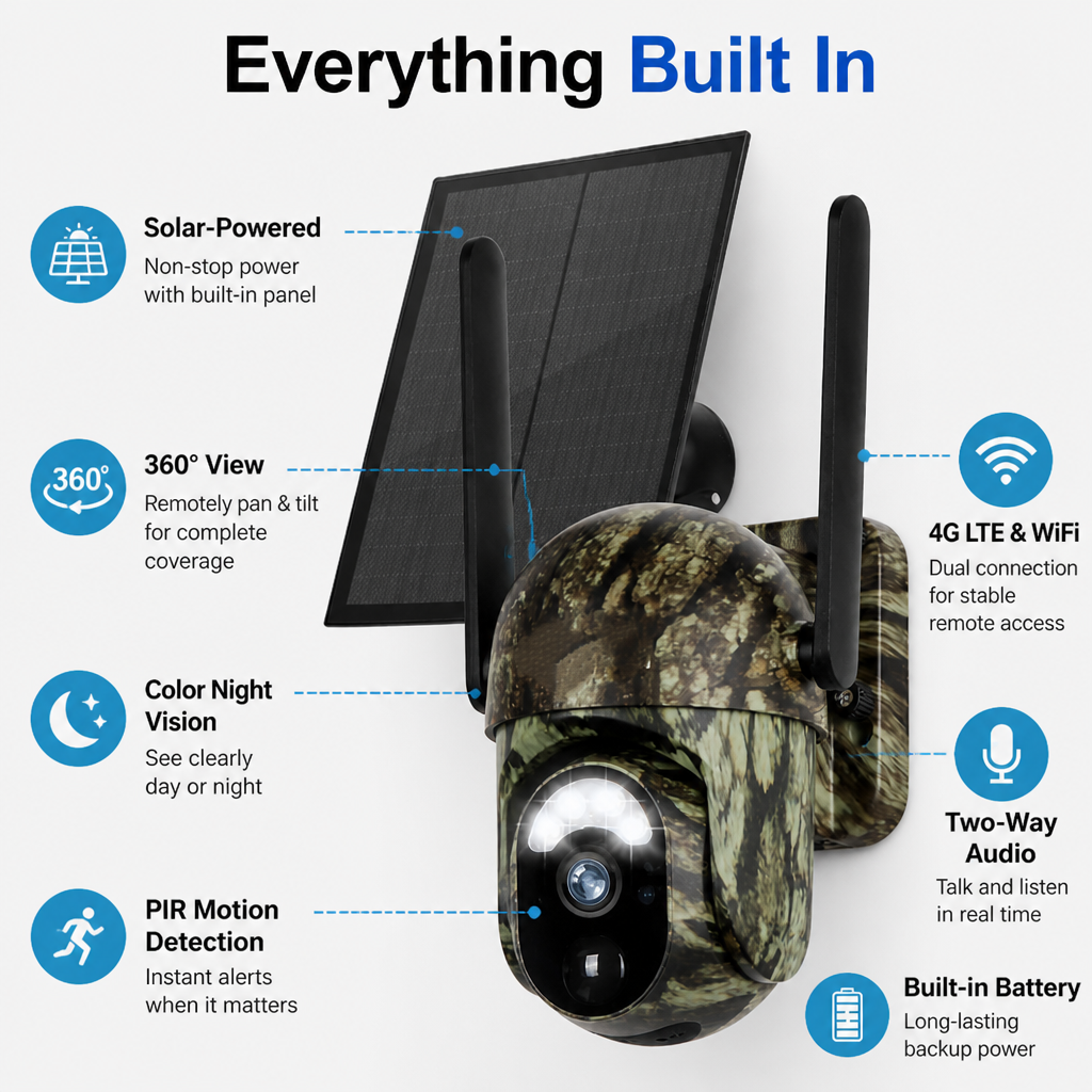 LumaGuard™ — Never Miss a Moment with Endless Solar-Powered Vigilance
