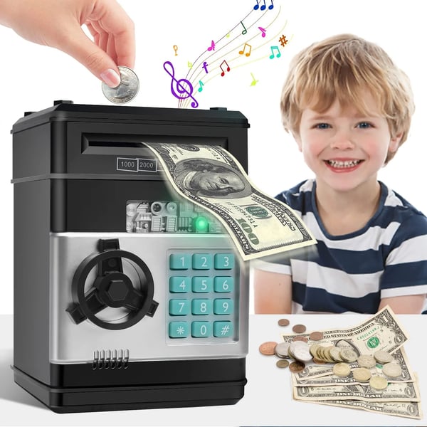 Mini Piggy Bank - Safeguards Pocket Money and Turns Saving into Fun Adventure for Kids