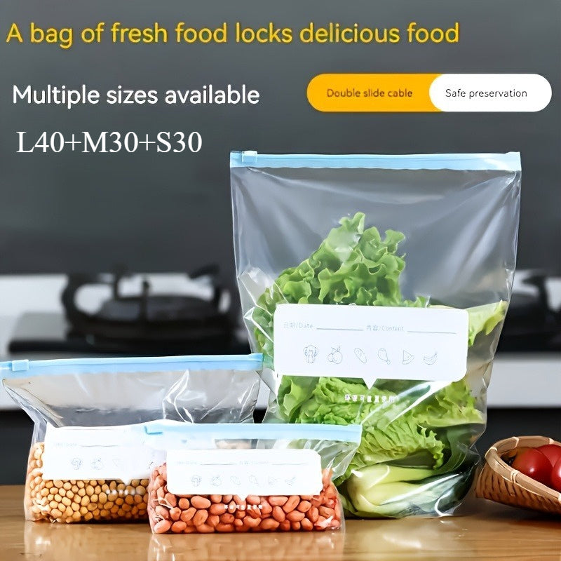 Set of 100 Zip Bags in 3 Sizes