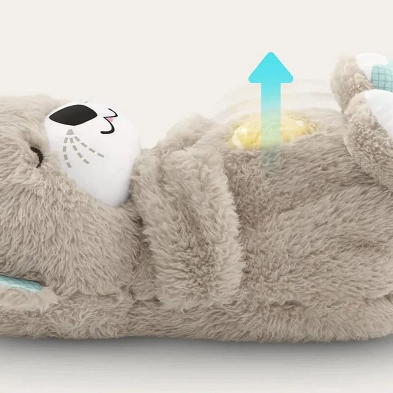 Soothing Plush Toy with Heartbeat and Sound Features – Otter