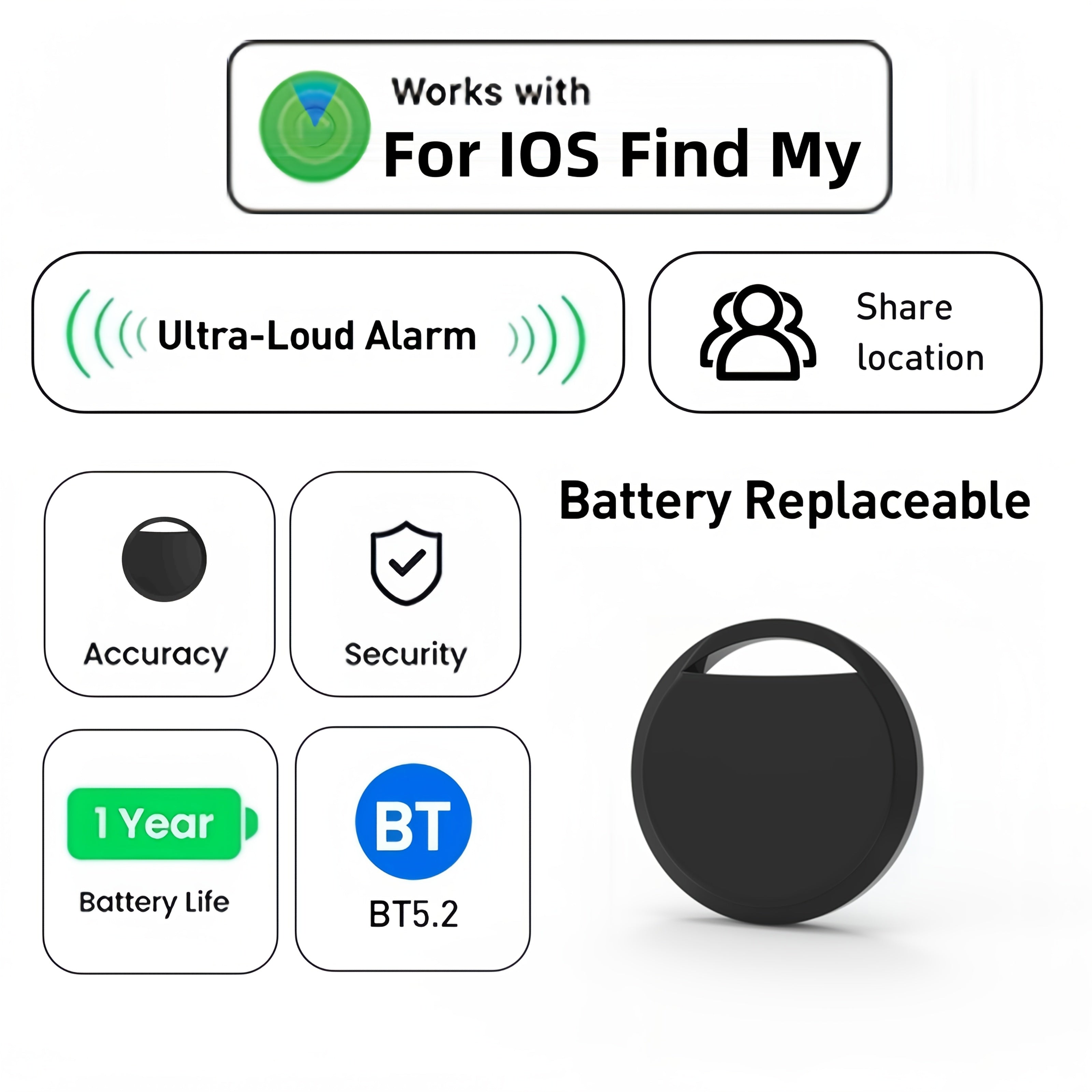 Set of 4 Smart Bluetooth Tracking Tags