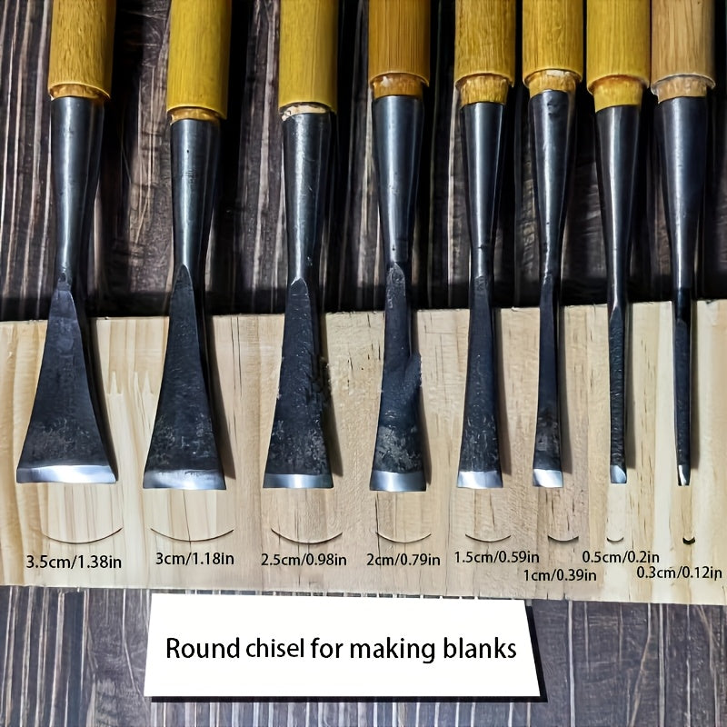 3-Piece Precision Chisel Set with Fixed Blade Measurements