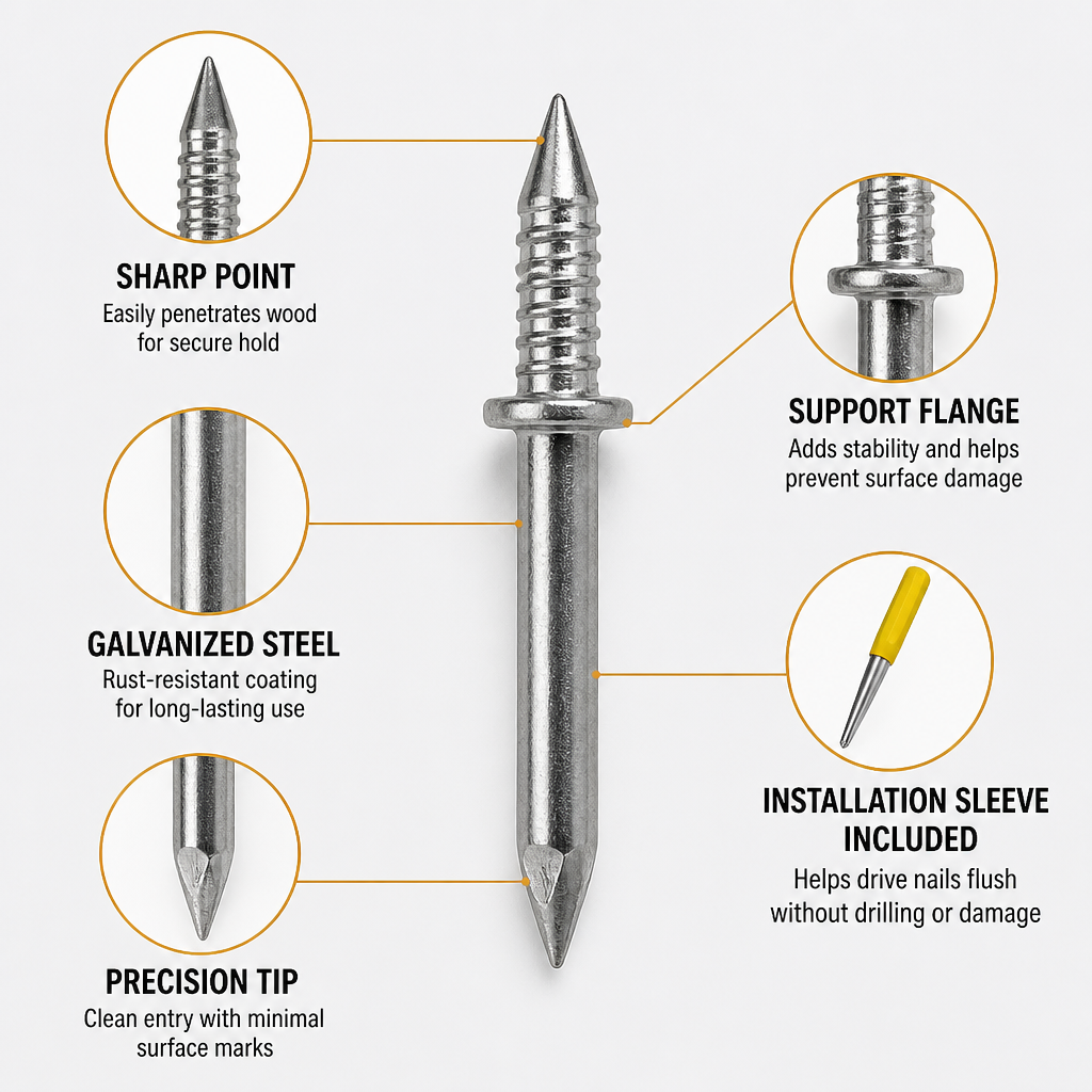 SteelGrip™ Nails — Secure Flawless Casings Without Rust, Damage, or Stress