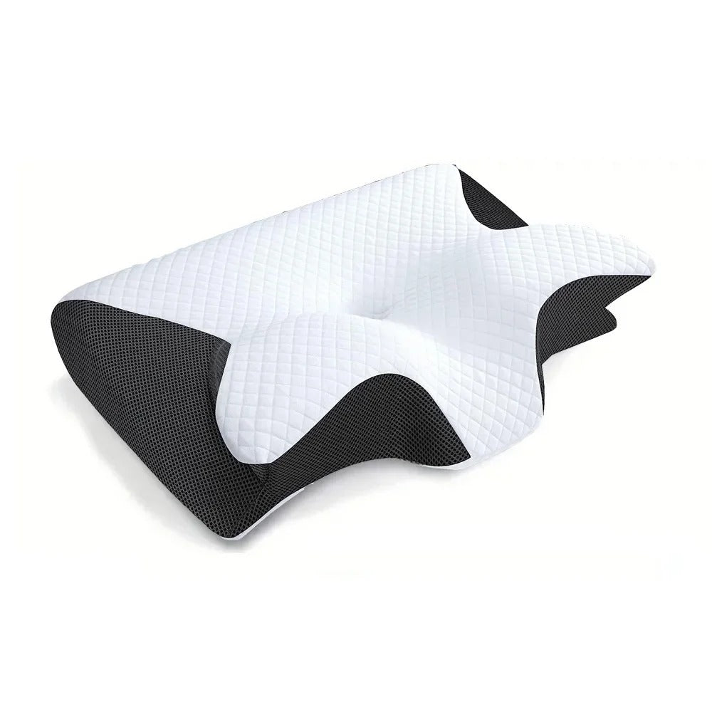 Supportive Memory Foam Pillow for Neck and Back Pain Relief – Ergonomic Design for Improved Sleep