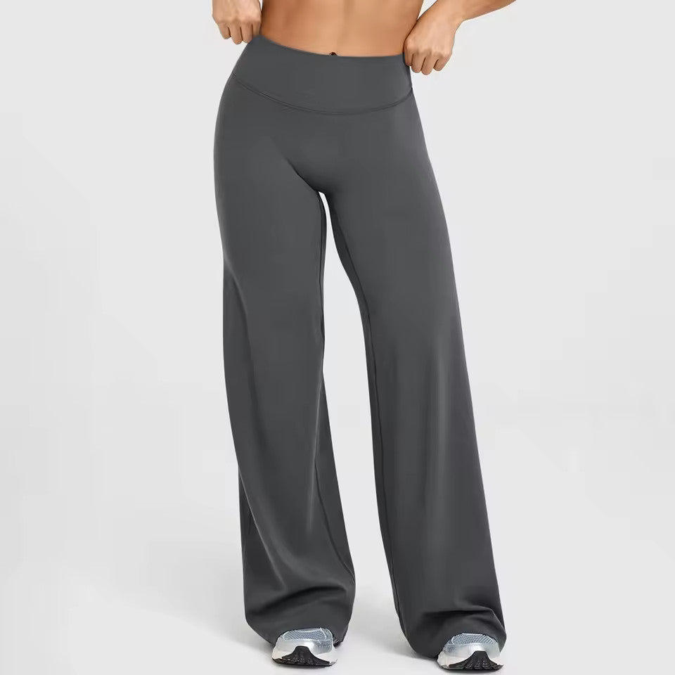 VestaLoom™ – Buttery-Soft High-Waist Wide-Leg Flare Yoga Pants