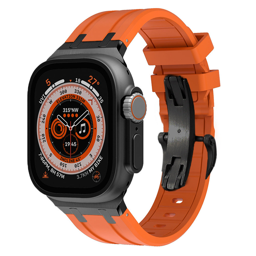 Thick Silicone Strap with Titanium Connector for Apple Watch