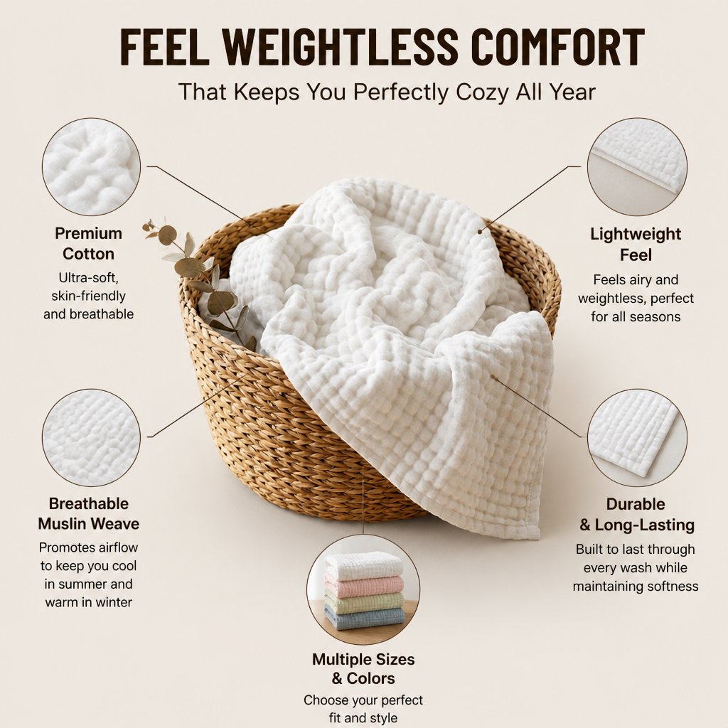 Arlynva™ Blanket — Feel Weightless Comfort That Keeps You Perfectly Cozy All Year