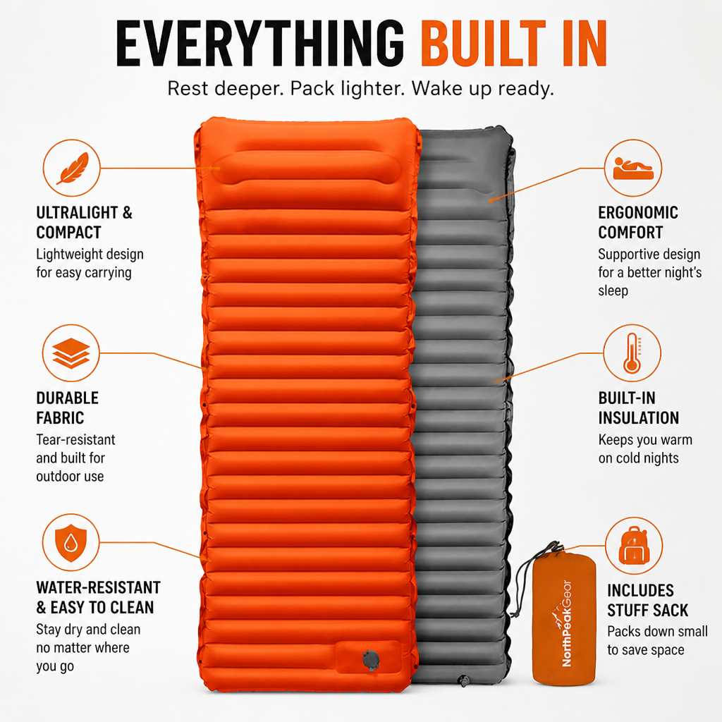 SummitRest™ Ultralight Mattress — Wake Up Energized, Carry Less, Explore More