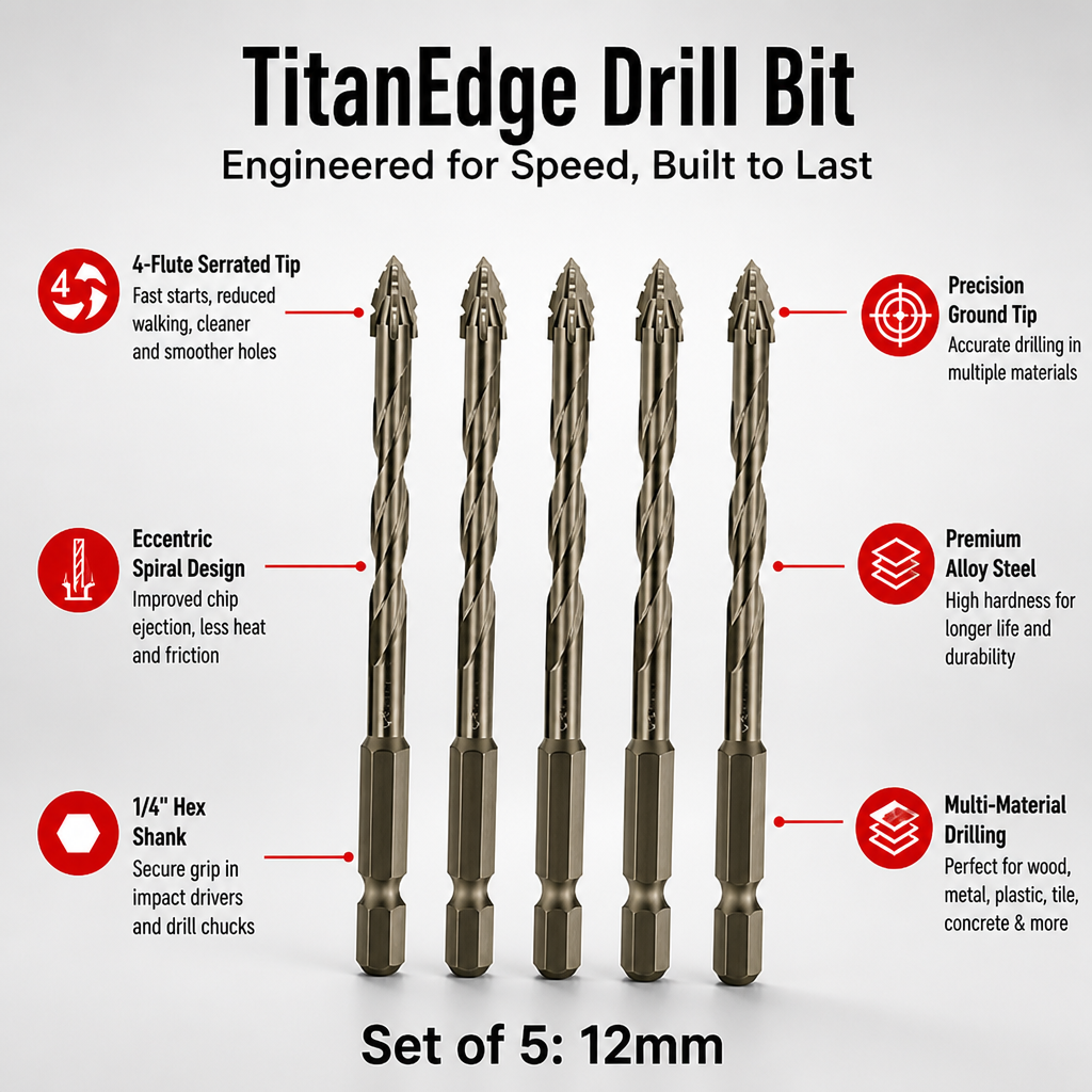 TitanEdge™ — Power Through Every Drill Job with Unstoppable Precision and Lasting Sharpness