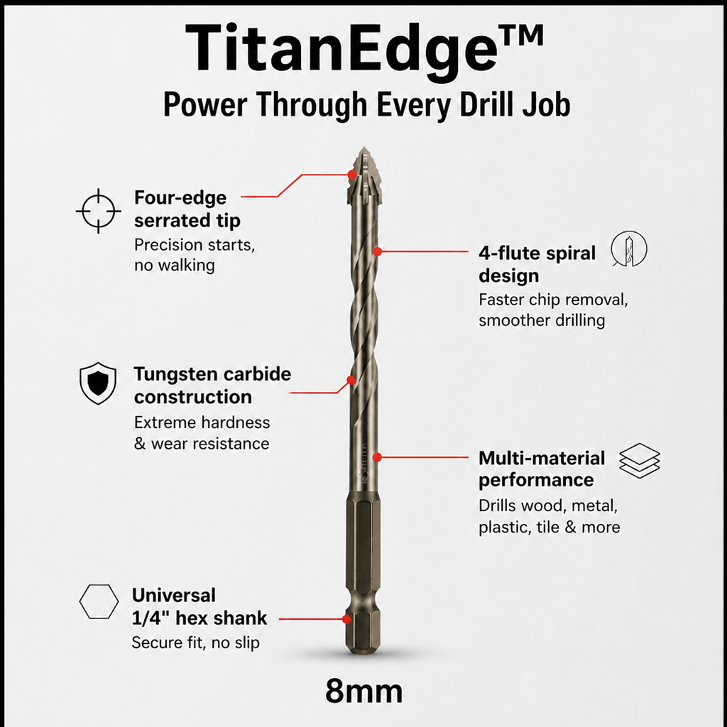 TitanEdge™ — Power Through Every Drill Job with Unstoppable Precision and Lasting Sharpness
