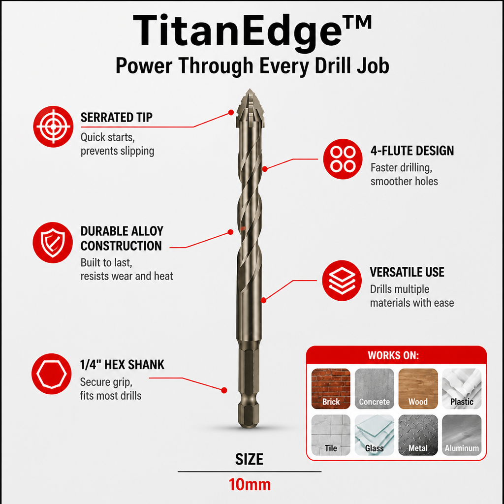 TitanEdge™ — Power Through Every Drill Job with Unstoppable Precision and Lasting Sharpness