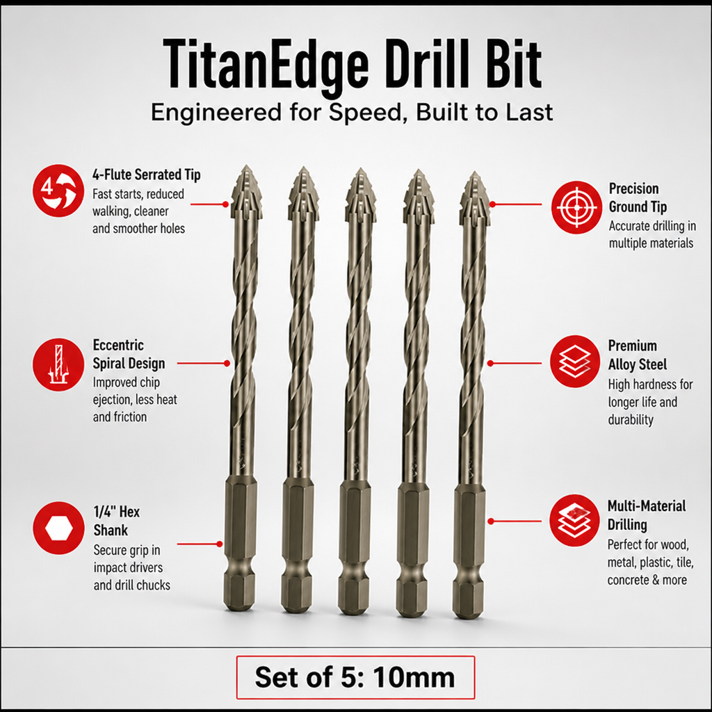TitanEdge™ — Power Through Every Drill Job with Unstoppable Precision and Lasting Sharpness