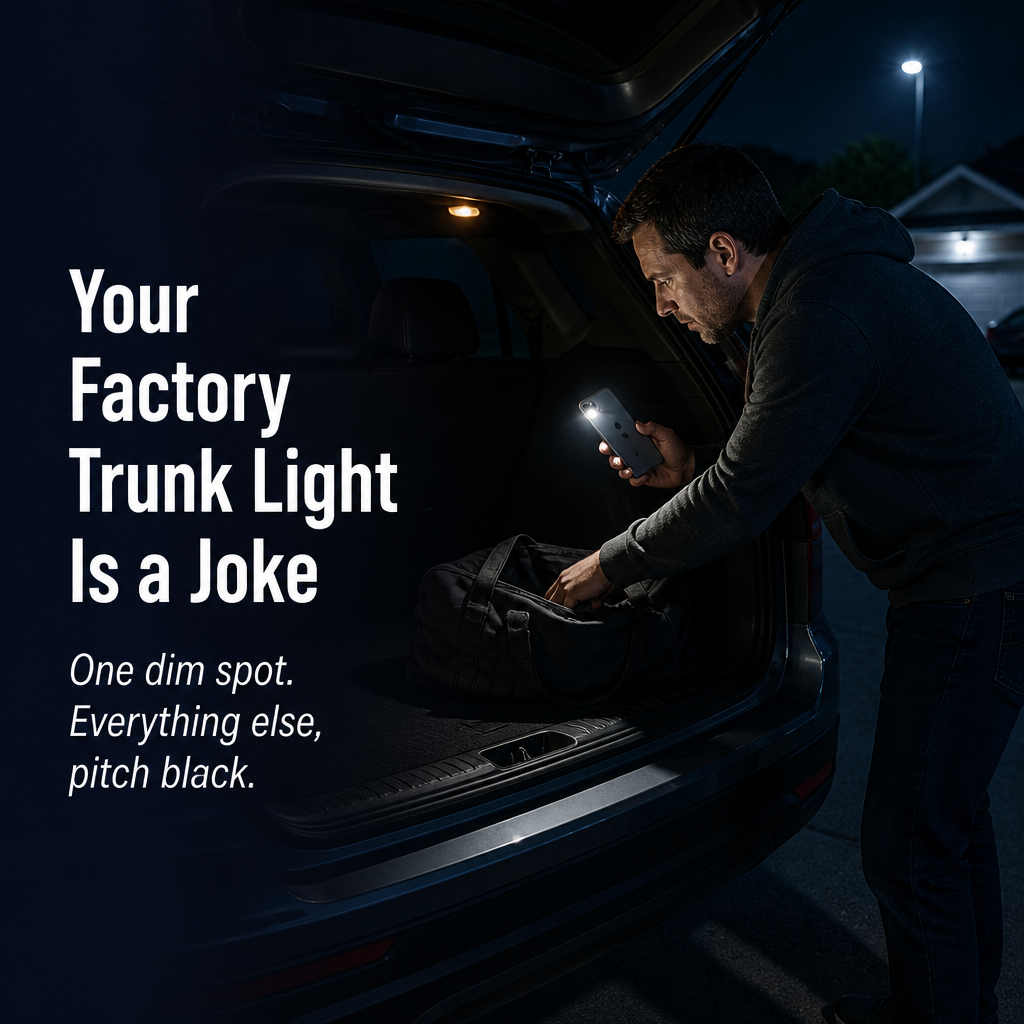 RadianceTrack™ — Floods Your Trunk With Auto-On Light Every Time You Open It