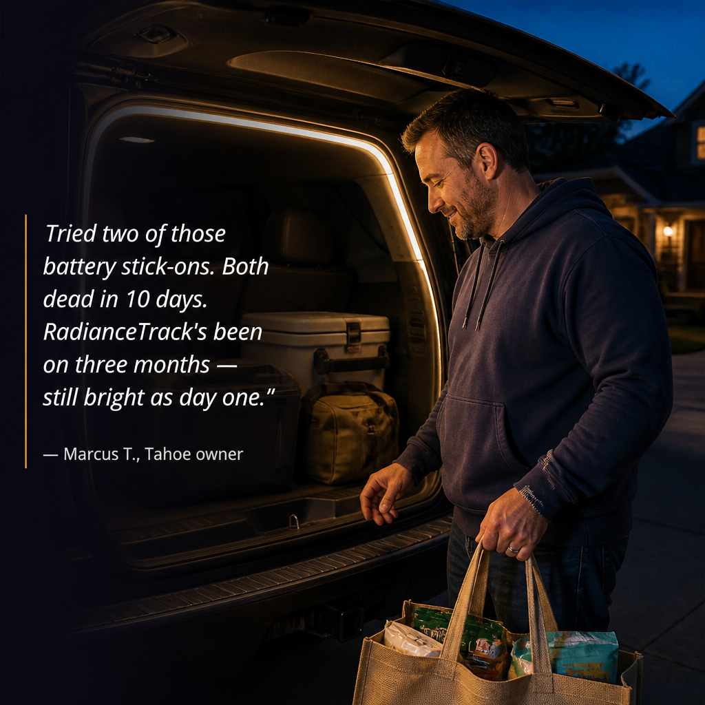 RadianceTrack™ — Floods Your Trunk With Auto-On Light Every Time You Open It