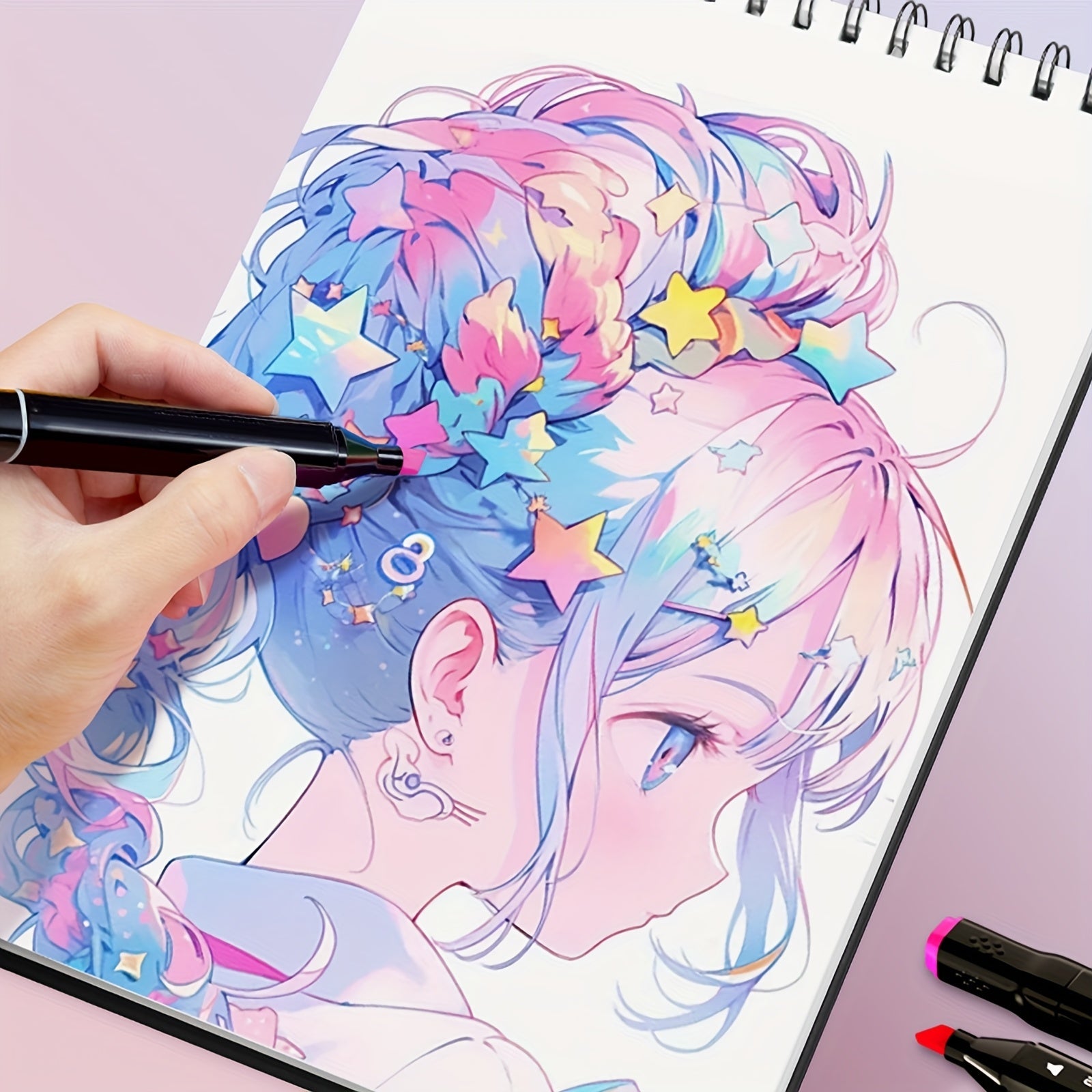 Double-Sided Alcohol Marker Set with 168 Colors