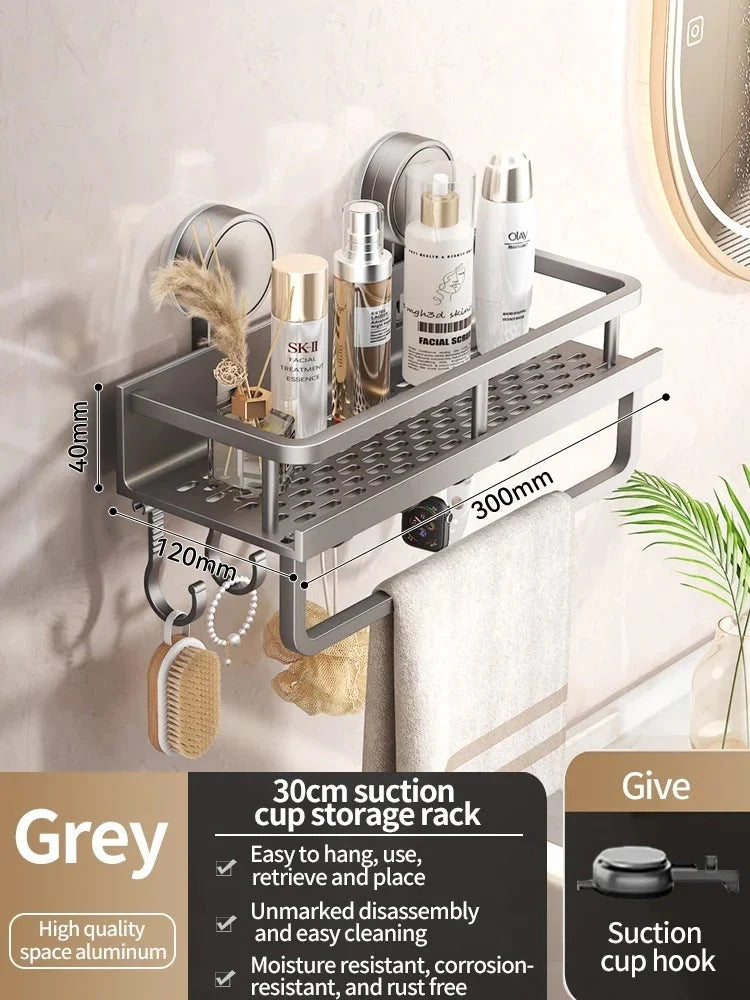 Suction Cup Shower Shelf | No-Drill Installation | Drip Catcher | SnapShelv