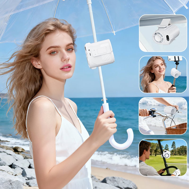 Portable Clip Fan with Cooling Feature | 6000mAh Battery