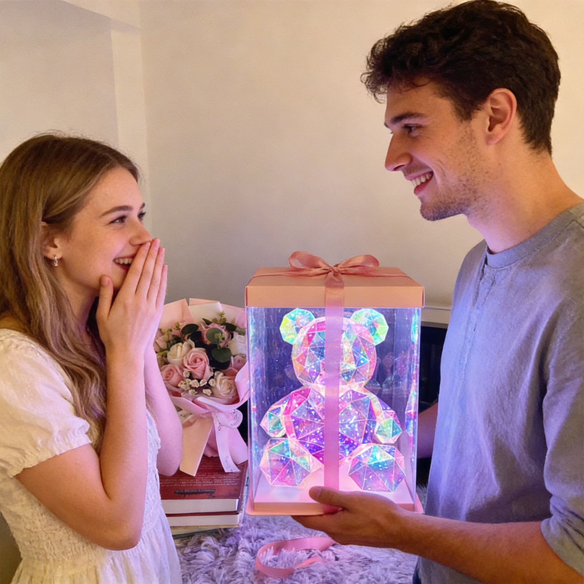 Glow-in-the-Dark Cuddly Bear – A Heartwarming Plush Toy