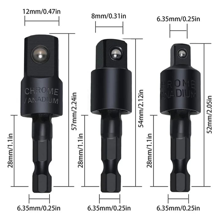 6-Piece Multi-Angle Drill Bit and Adapter Set – Precision Power for Tight Spaces